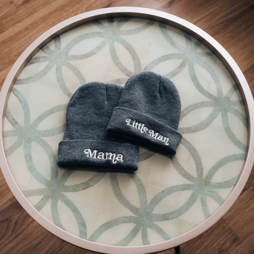 ‘Little Man’ Beanie - Dark Gray