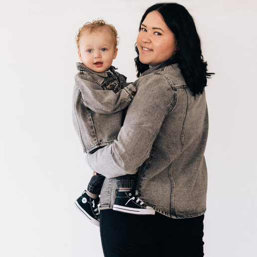 Silver Gray Denim Jacket | Women