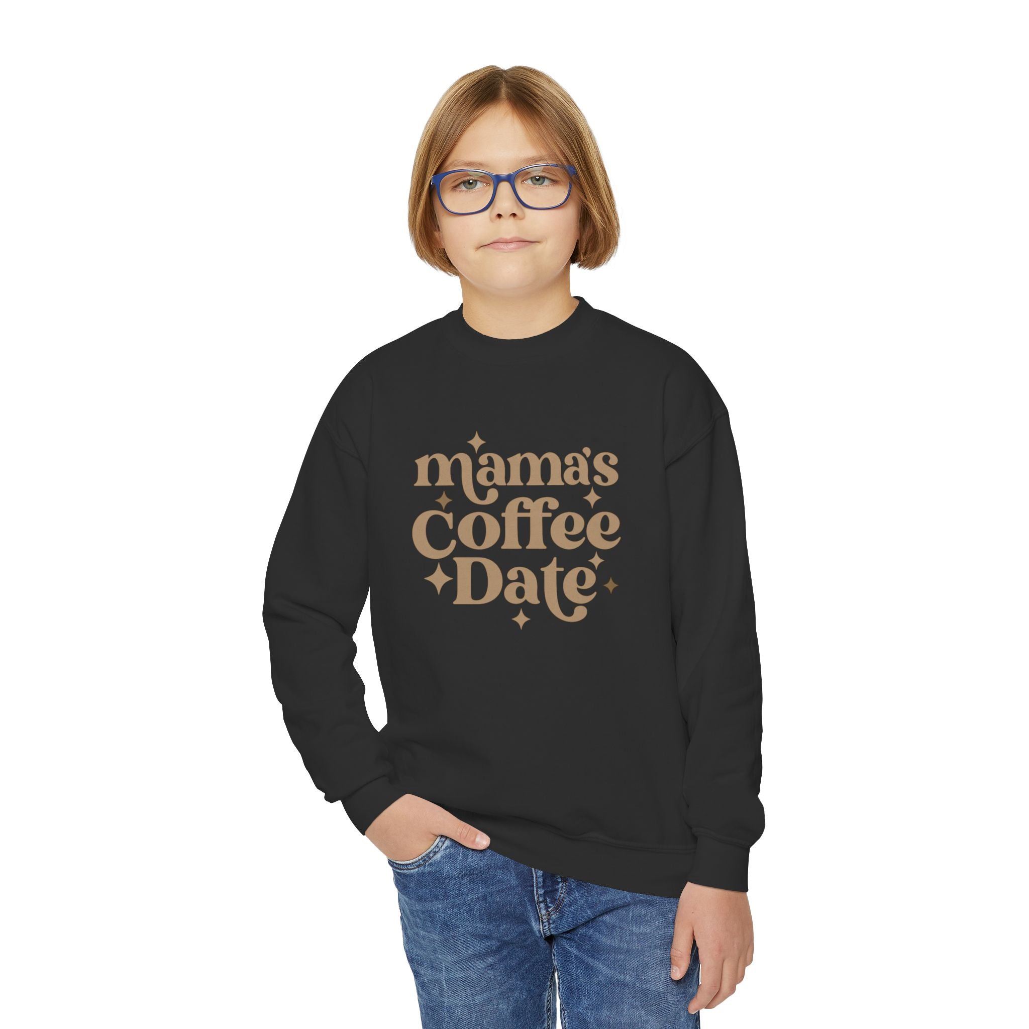 Mom and Me Coffee Date Youth Crewneck Sweatshirt