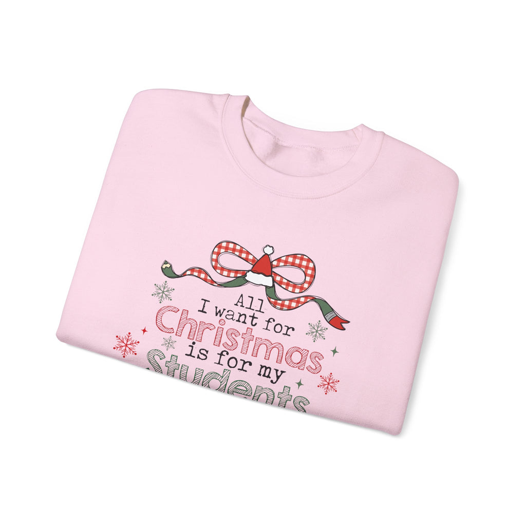 Funny Teacher Gift Crewneck Sweatshirt — "6 7" Design