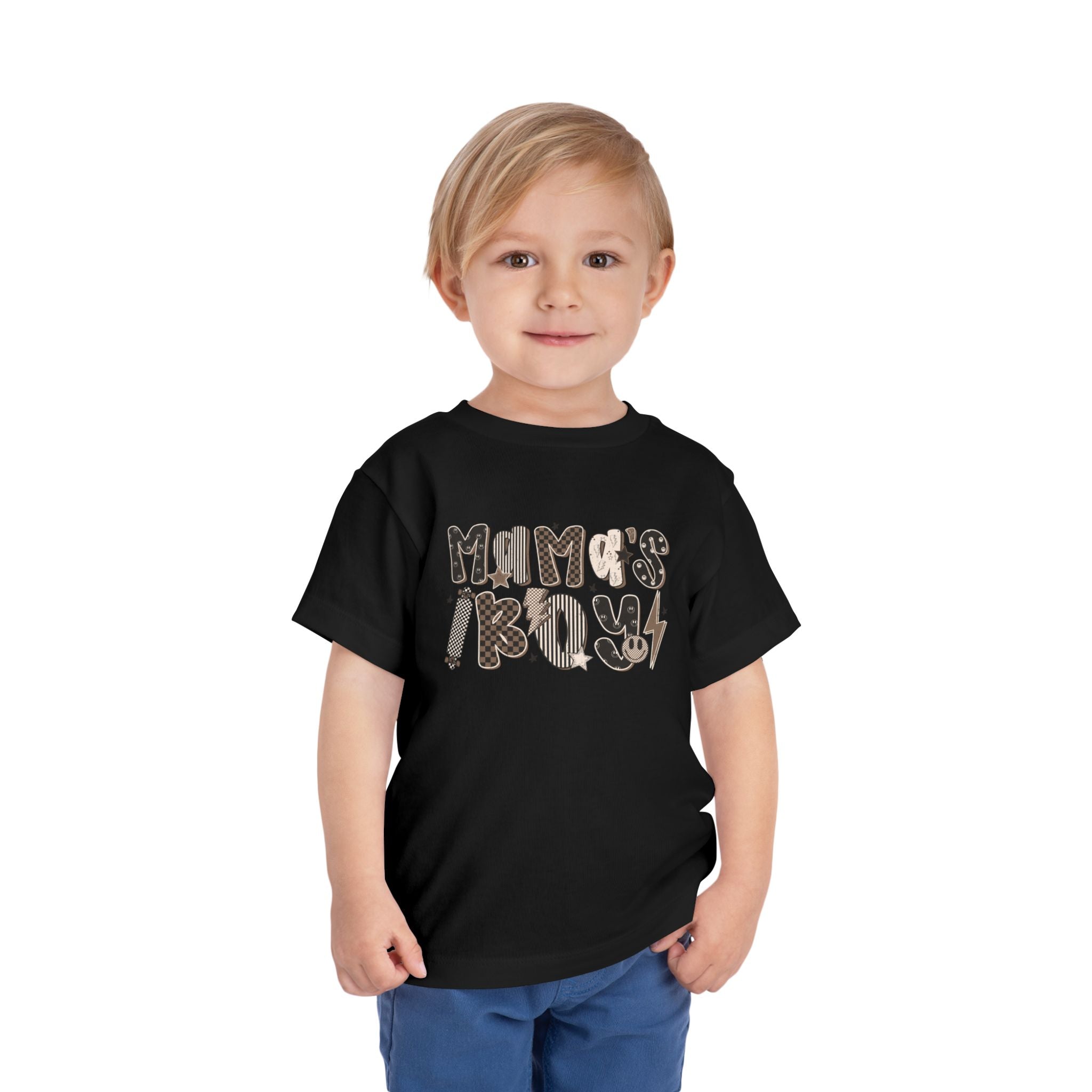 Toddler - Grungy Smiley Face Mama's Boy Tee