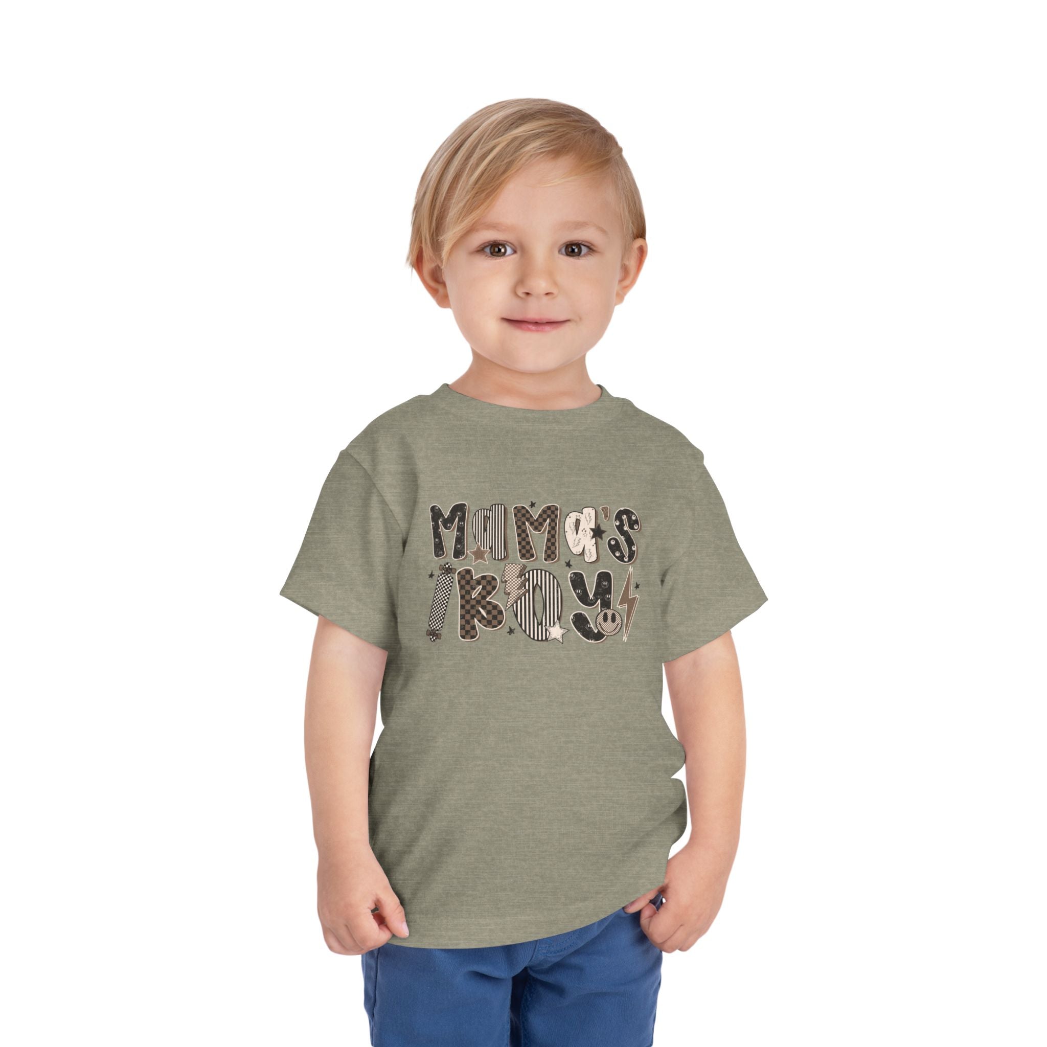Toddler - Grungy Smiley Face Mama's Boy Tee