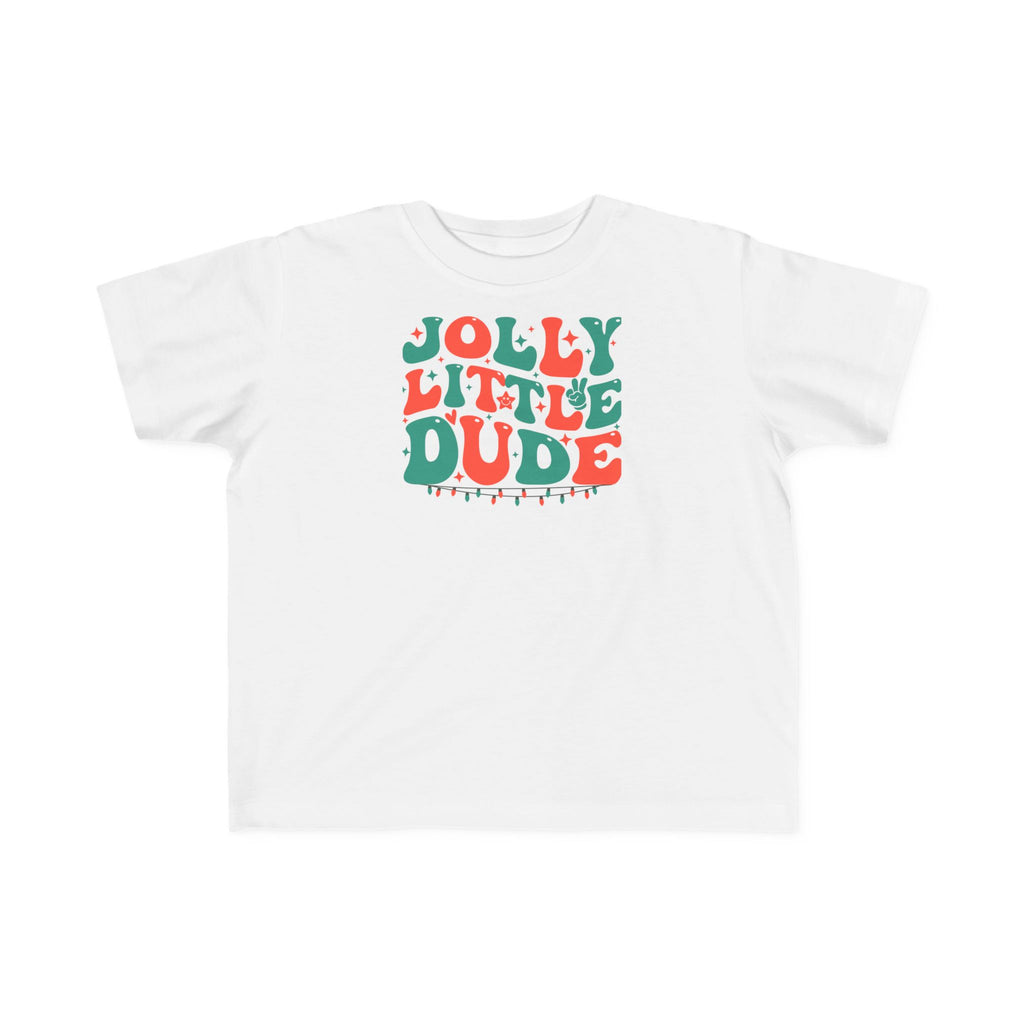 Jolly Little Dude Toddler Tee — Cute Retro Christmas Holiday Shirt