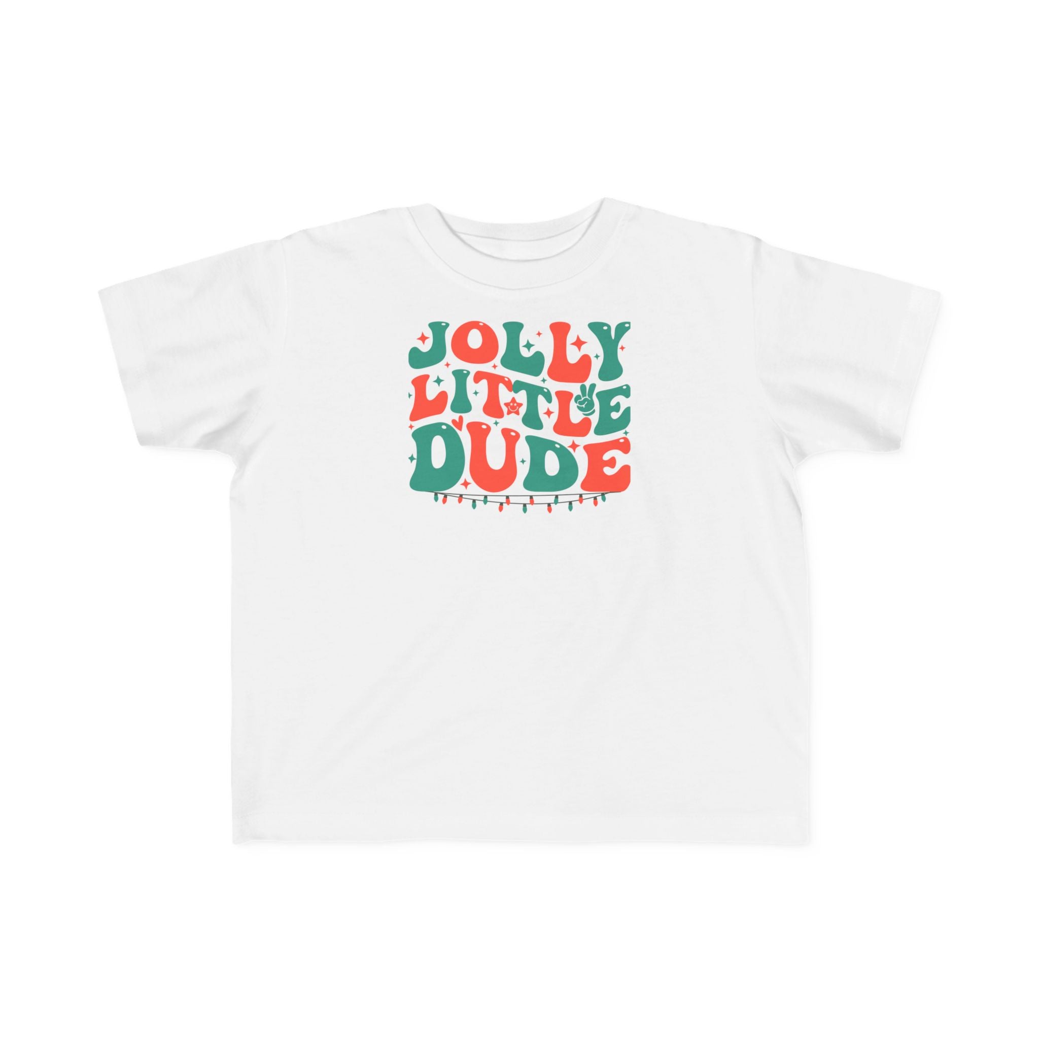 Jolly Little Dude Toddler Tee — Cute Retro Christmas Holiday Shirt