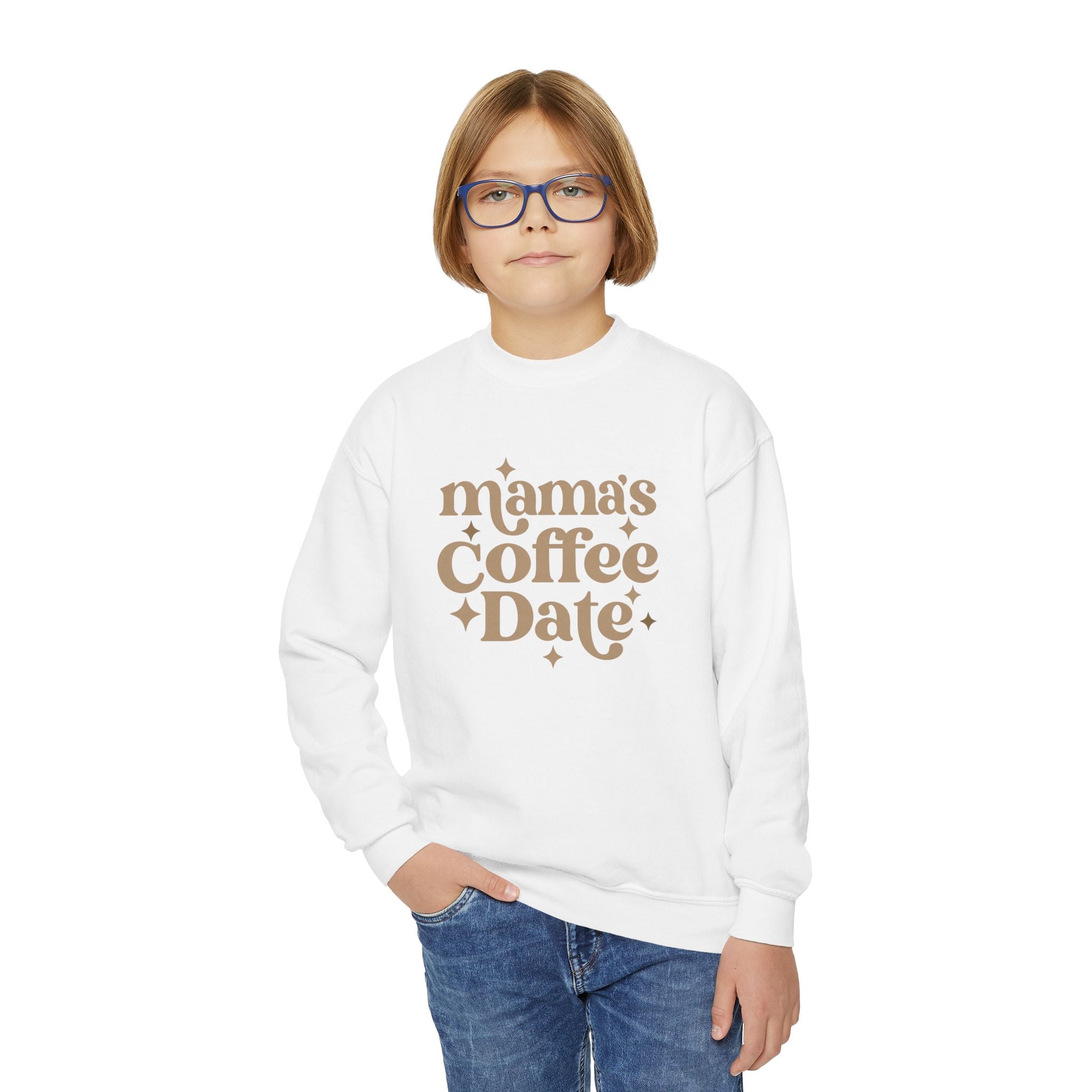 Mom and Me Coffee Date Youth Crewneck Sweatshirt