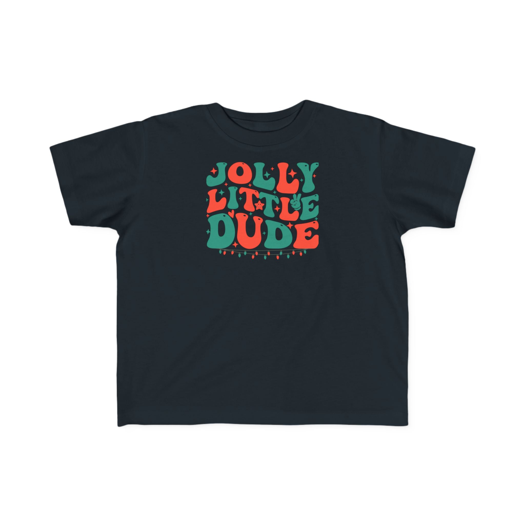 Jolly Little Dude Toddler Tee — Cute Retro Christmas Holiday Shirt