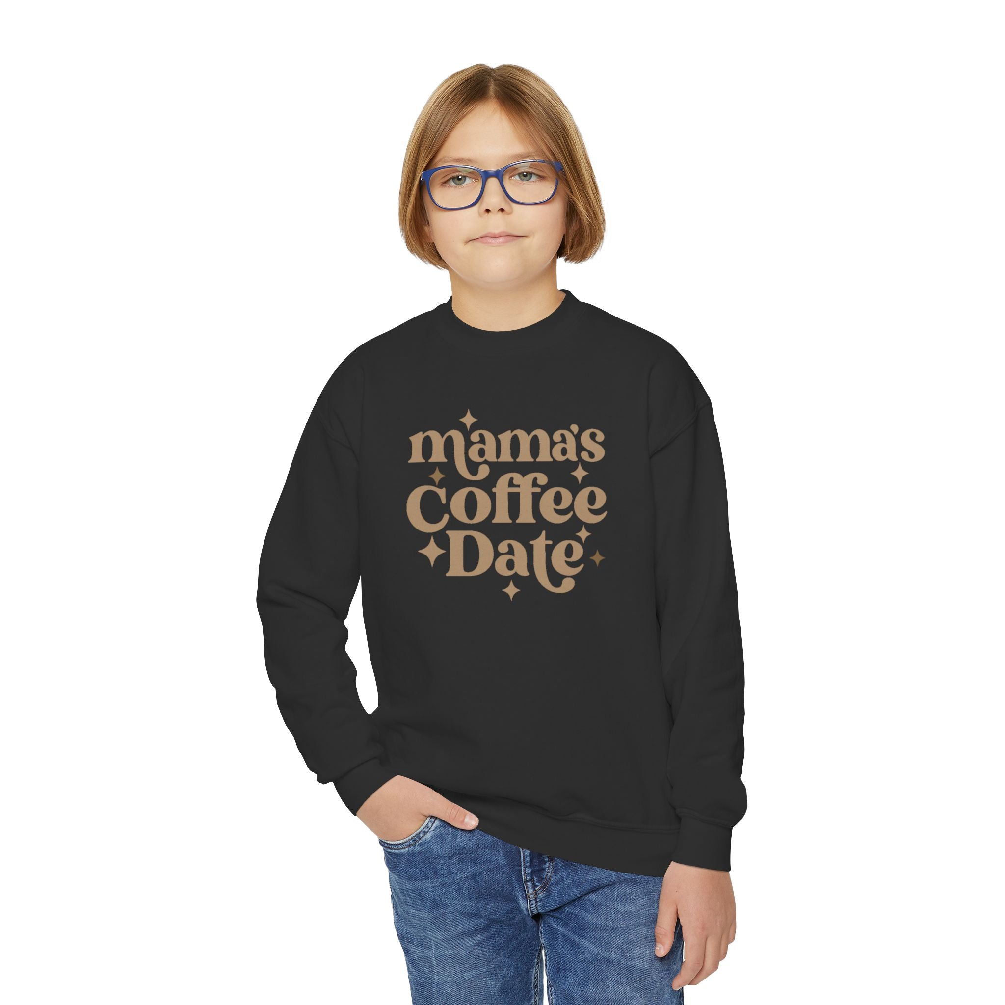 Mom and Me Coffee Date Youth Crewneck Sweatshirt