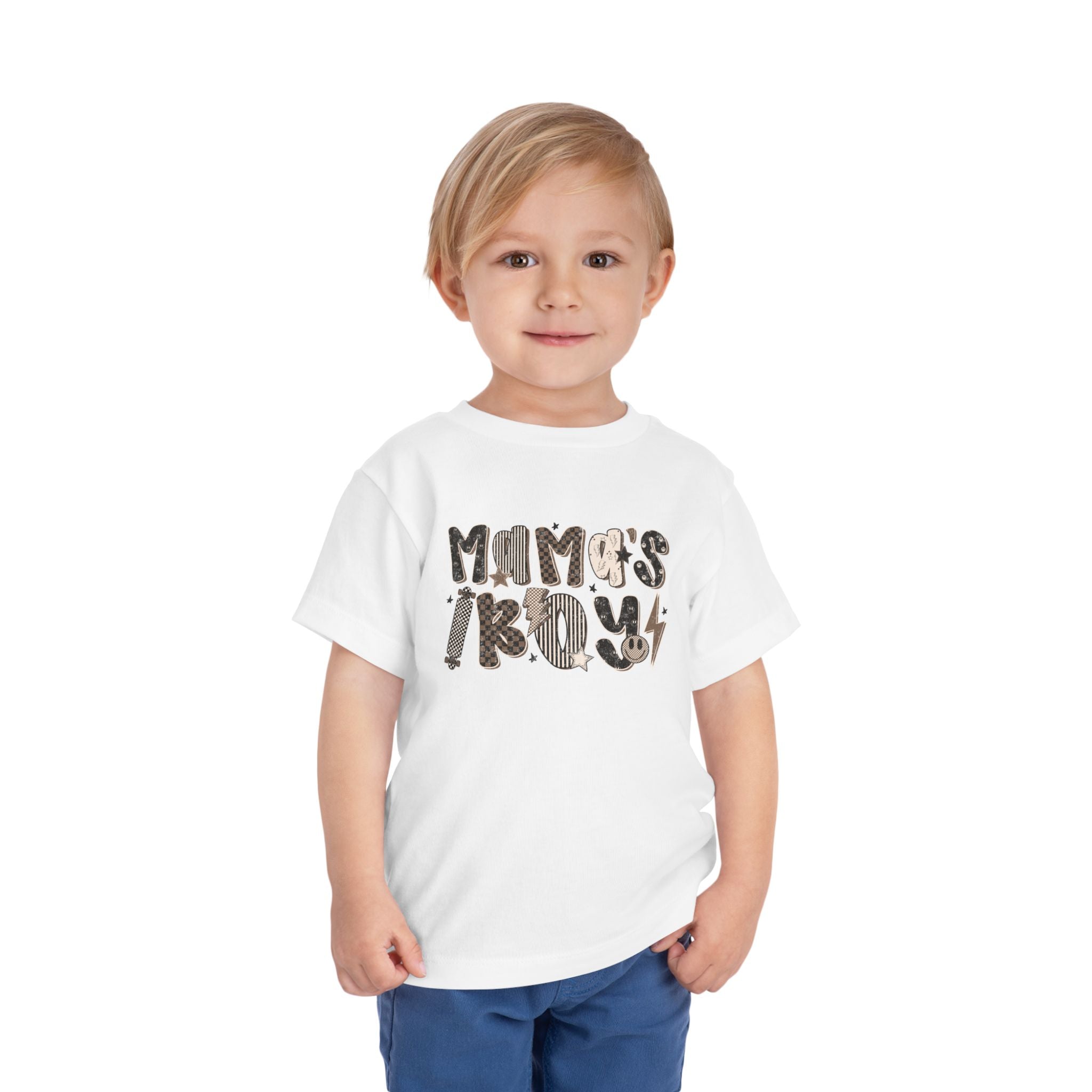 Toddler - Grungy Smiley Face Mama's Boy Tee