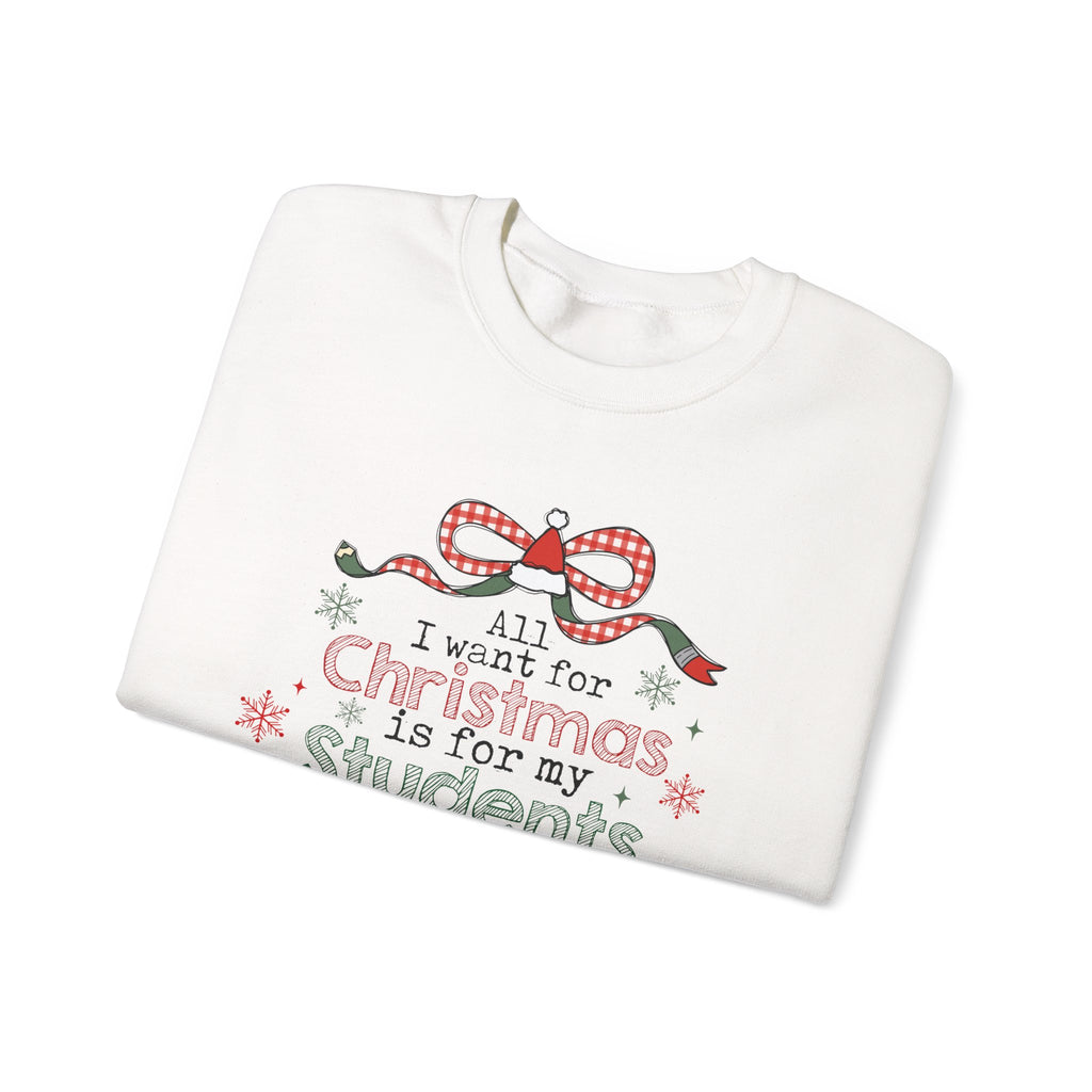 Funny Teacher Gift Crewneck Sweatshirt — "6 7" Design