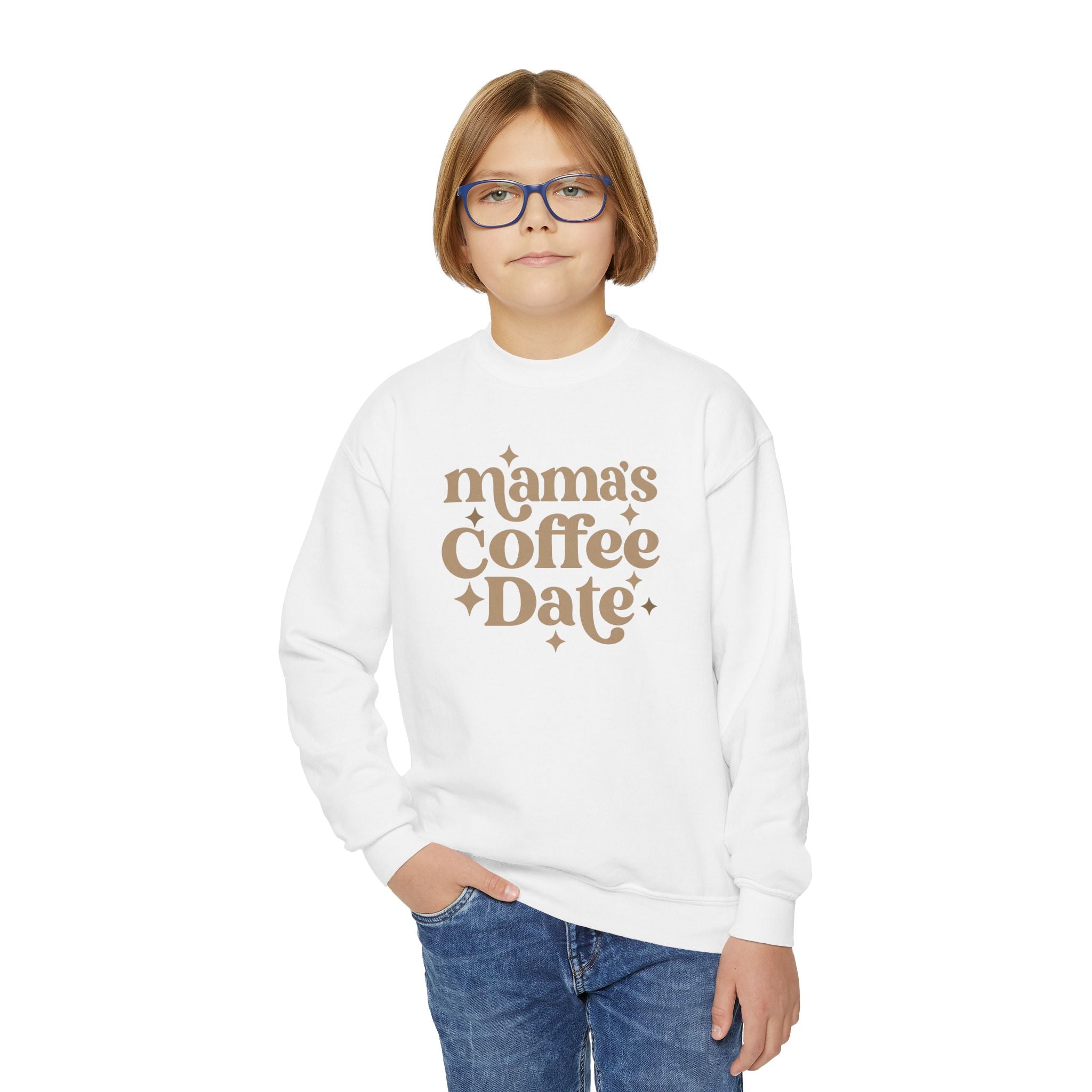 Mom and Me Coffee Date Youth Crewneck Sweatshirt