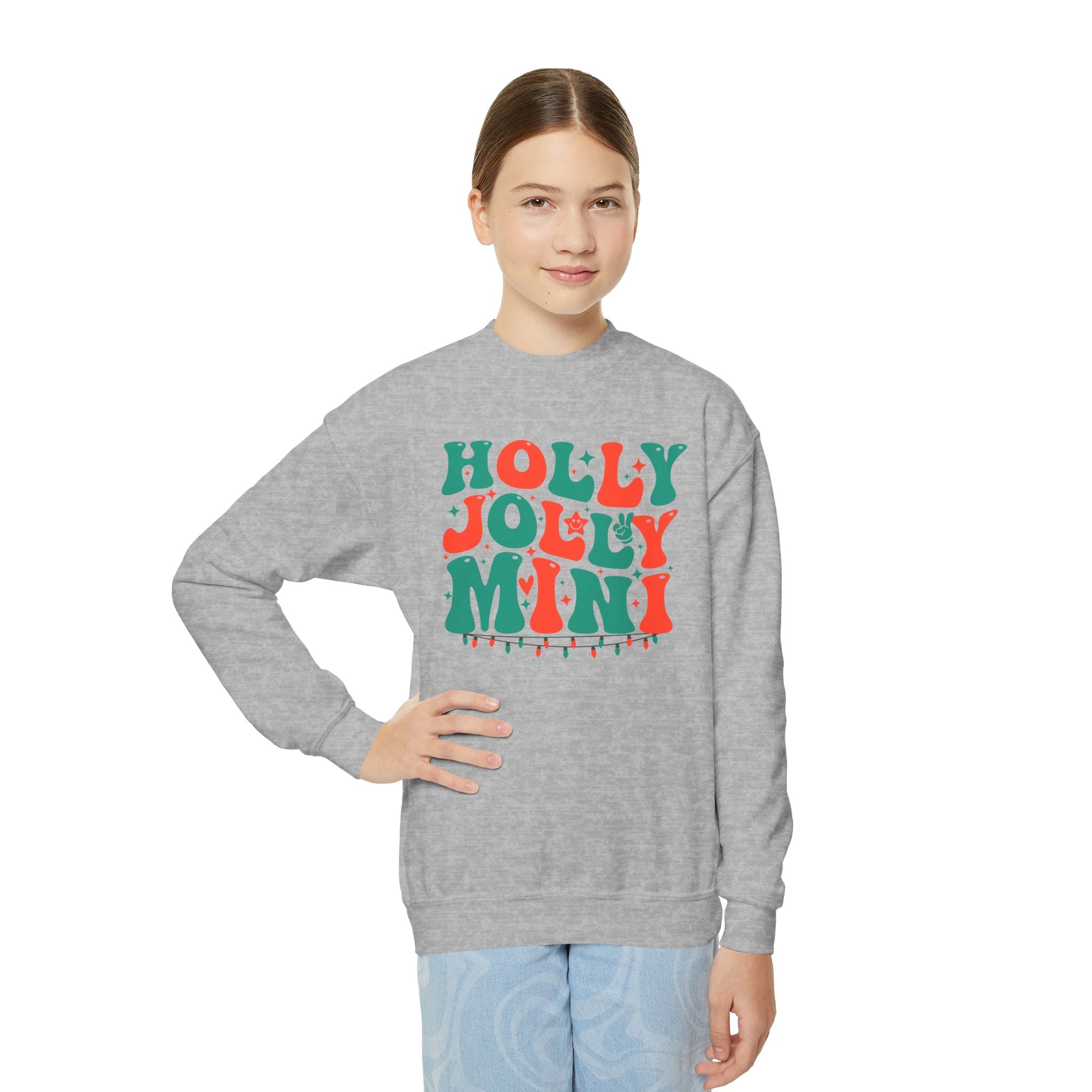 Holly Jolly Mini Youth Crewneck Sweatshirt