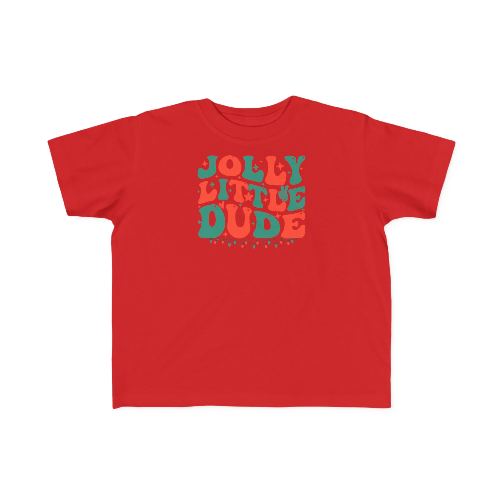 Jolly Little Dude Toddler Tee — Cute Retro Christmas Holiday Shirt