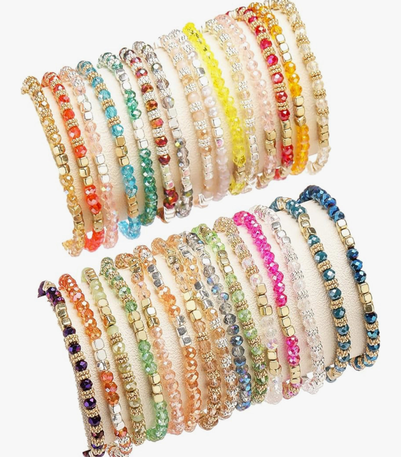 Color Pop Crystal Beaded Bracelets – Individual