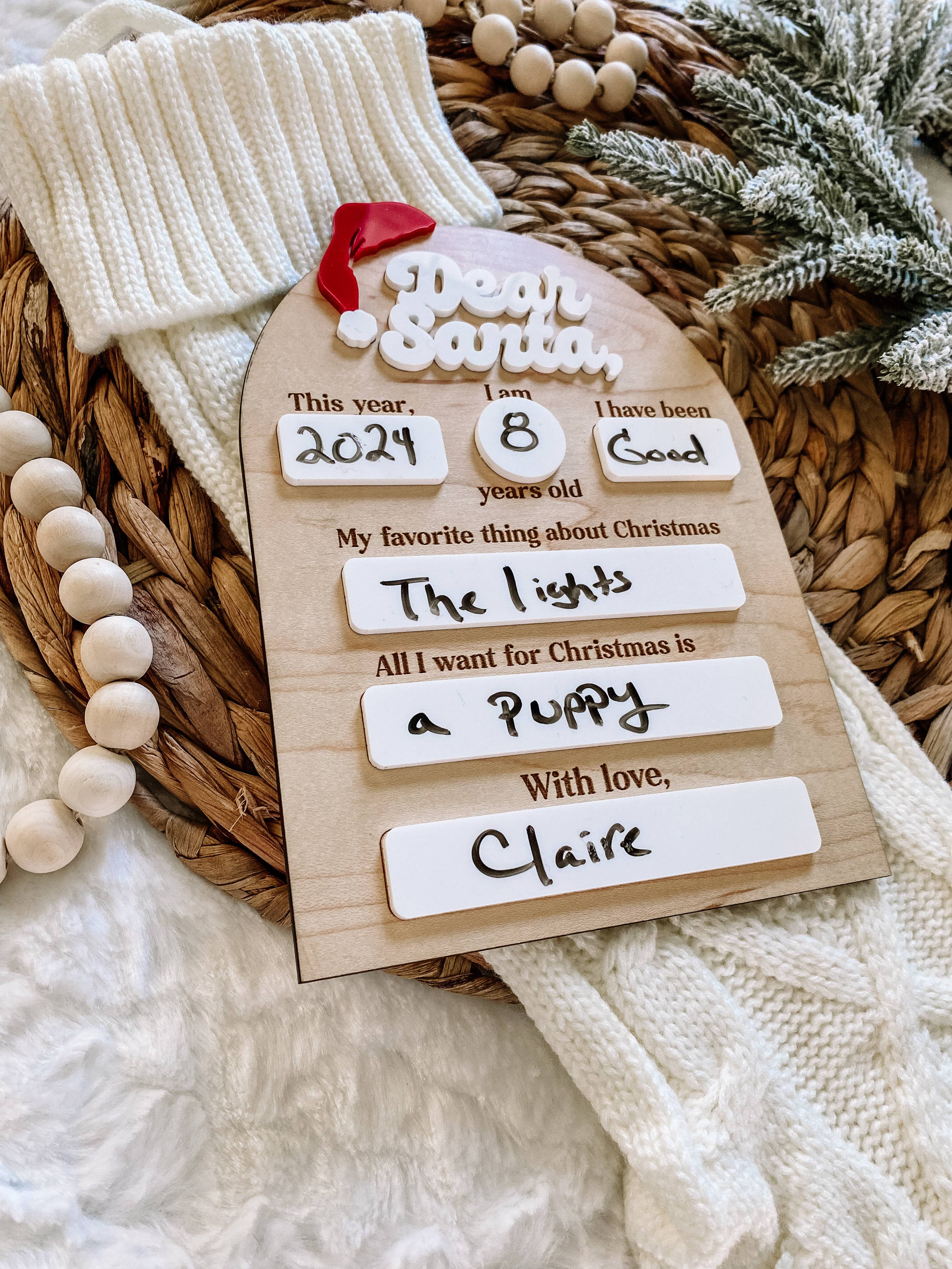 Dear Santa Christmas Board