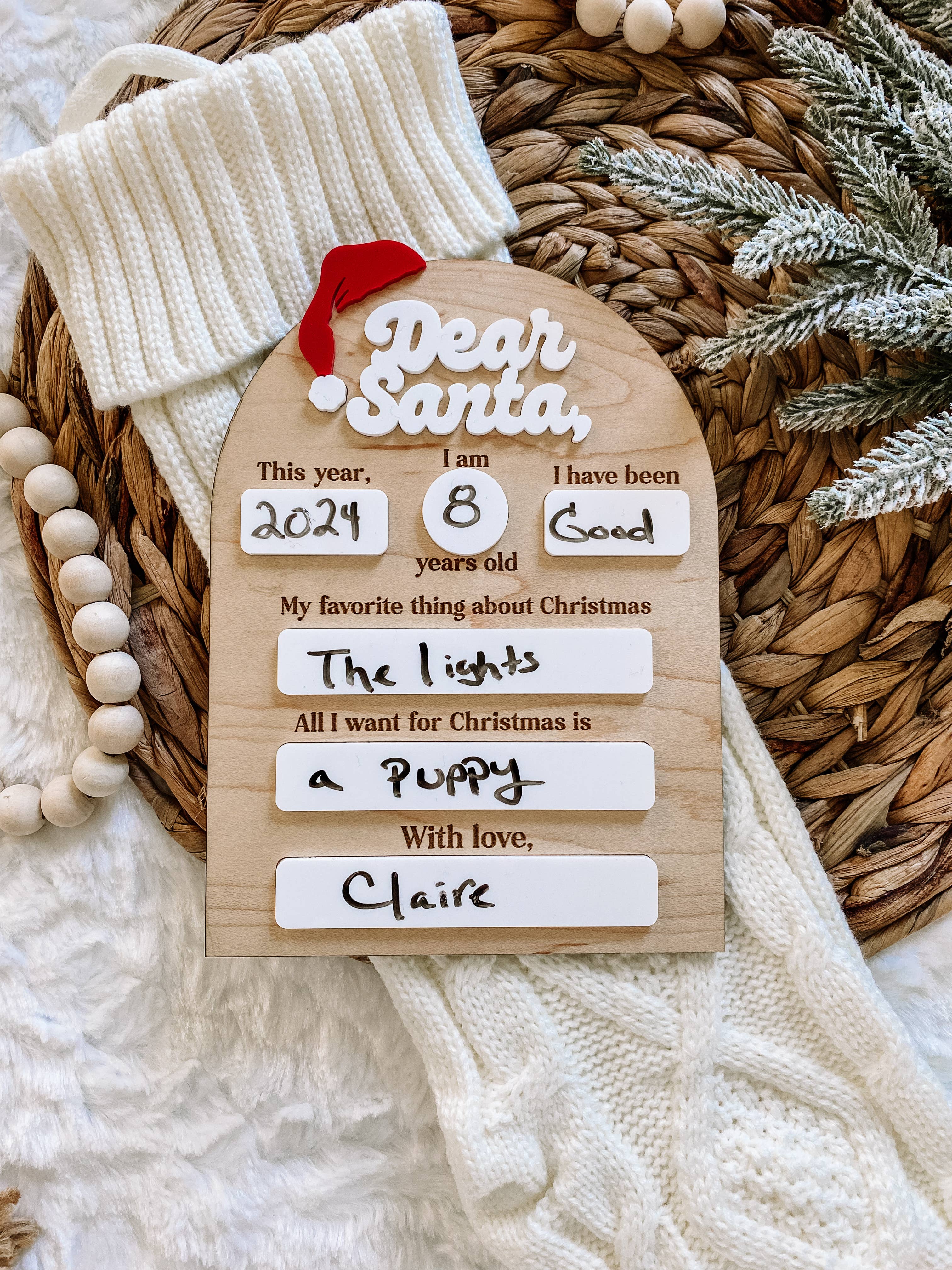 Dear Santa Christmas Board
