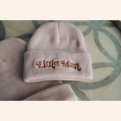 ‘Little Man’ Beanie - Beige